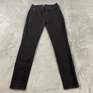 Hudson Blair Black Skinny Jeans Women's Size 27 Button Fly Stretch Preppy Grunge